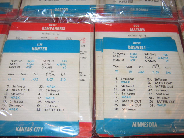 be a manager baseball game card 1966 AL