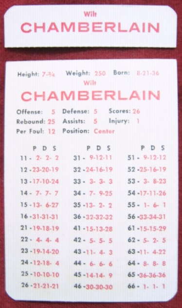 apba basketball game card 1965-66