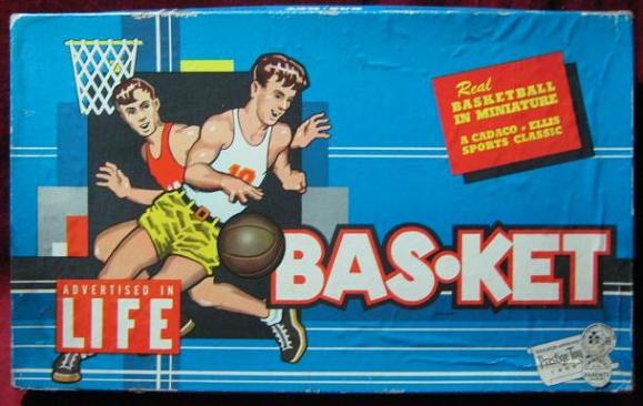 Cadaco Bas-Ket Basketball Game box 1954 Life Magazine