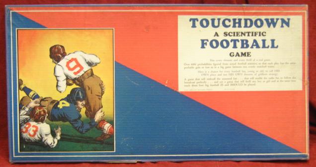 Cadaco Touchdown Football Game box 1934