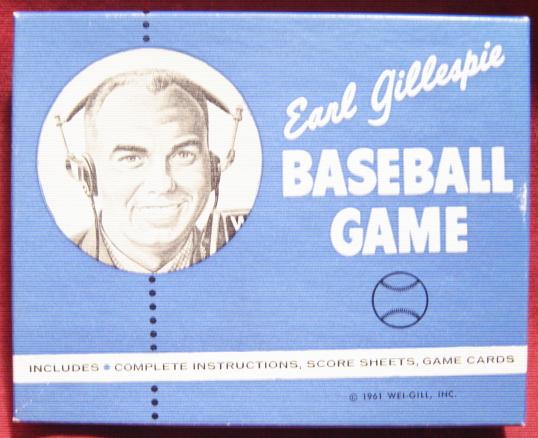 earl gillespie baseball game box