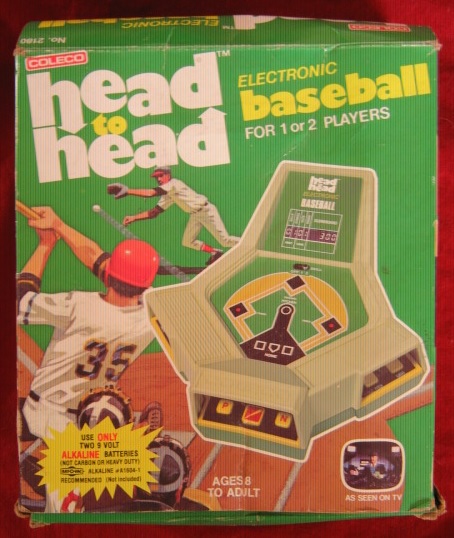 coleco head-to-head baseball handheld electronic game box front