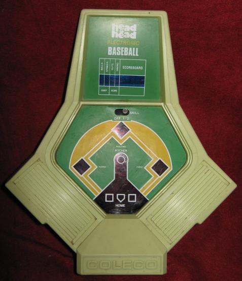 coleco head-to-head baseball handheld electronic game console back