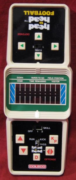 coleco head to head football handheld electronic game console front