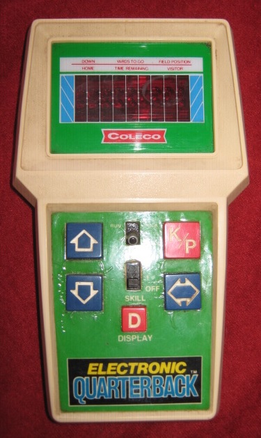 coleco quarterback handheld electronic game console front