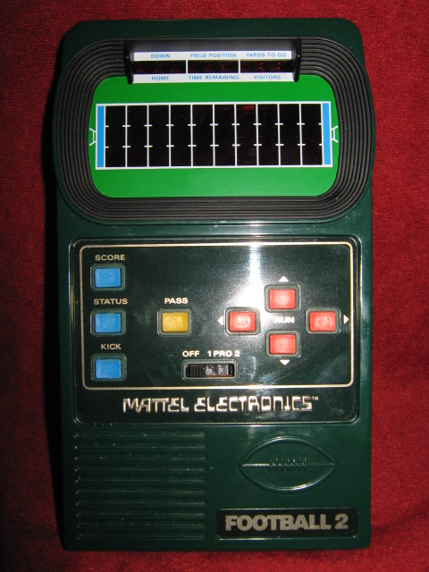 mattel FOOTBALL 2 handheld electronic game console front
