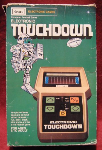 sears touchdown handheld electronic game box front