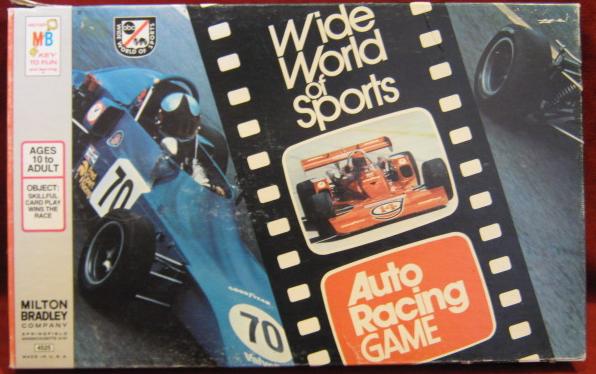 milton bradley wide world of sports auto racing game box