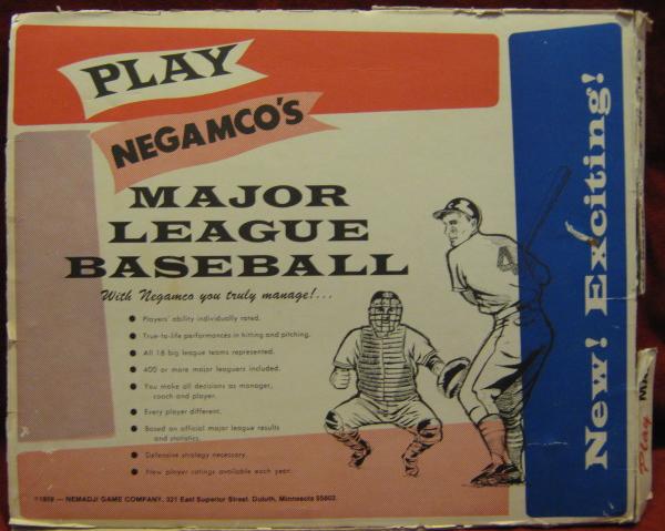 negamco baseball game box 1964