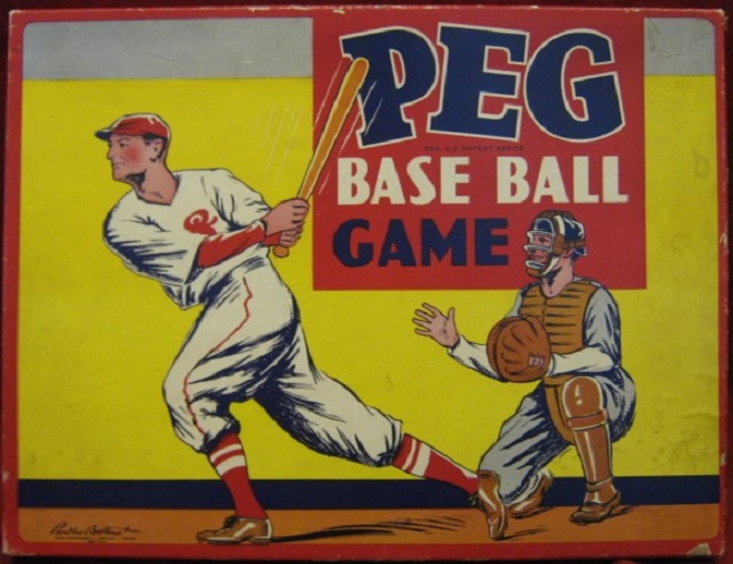 parker brothers peg baseball game box 1926