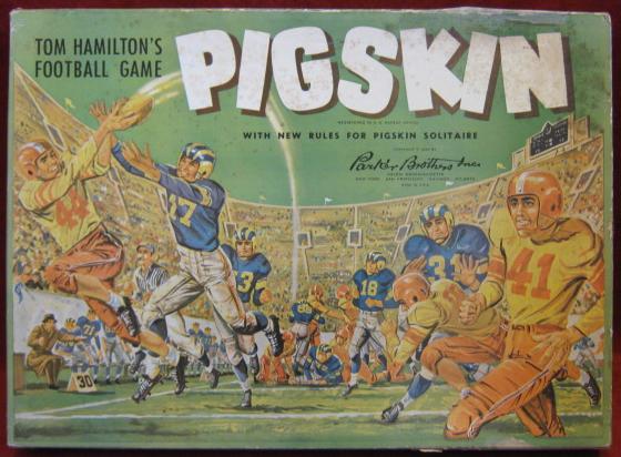 parker brothers tom hamilton's pigskin football game box