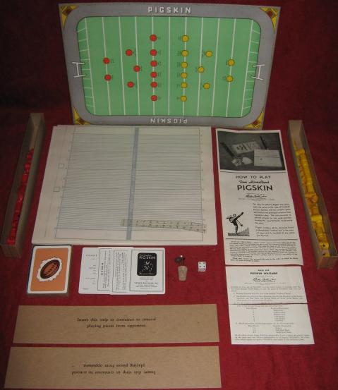 parker brothers tom hamilton's pigskin football game parts