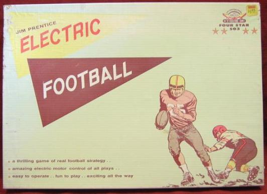 jim prentice electric football game box 1960