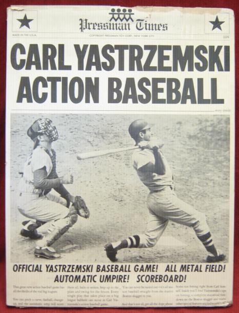 pressman action baseball game box Carl Yastrzemski 1968 Edition