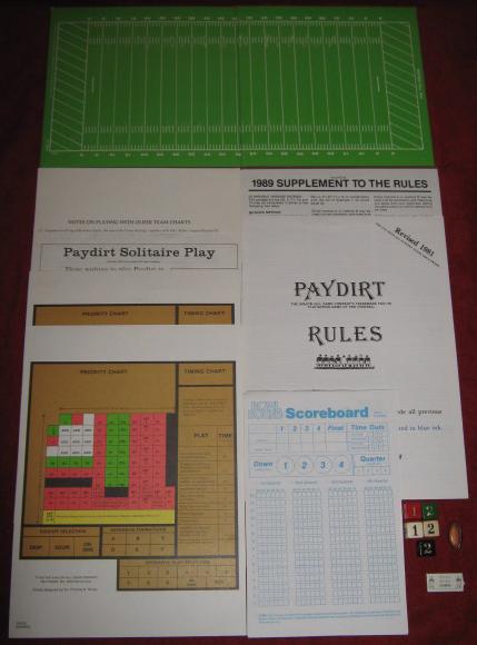 sports illustrated paydirt pro football game parts 1988