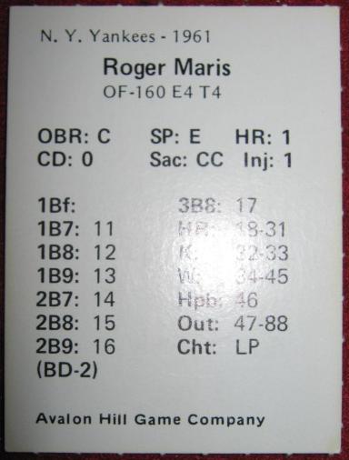 statis pro baseball cards 1961