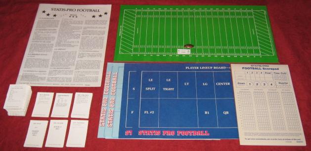 statis pro football game parts 1980