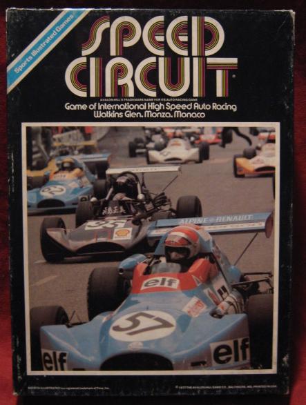 Avalon Hill Speed Circuit game box 1979