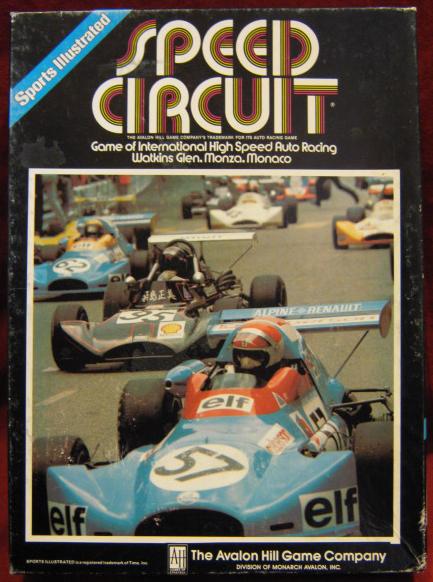 Avalon Hill Speed Circuit game box 1982