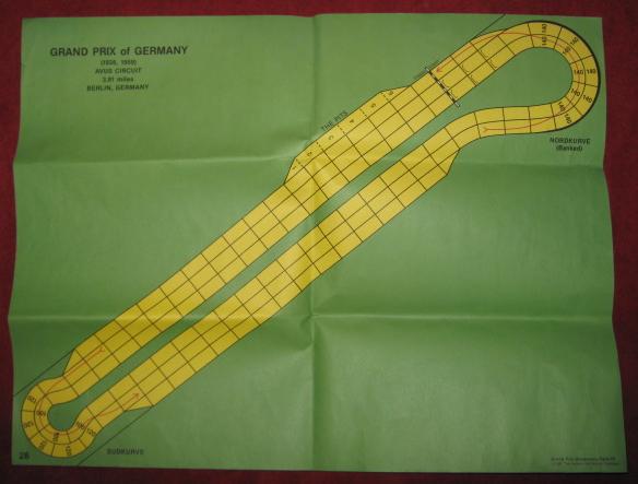 Avalon Hill Speed Circuit game Germany Course