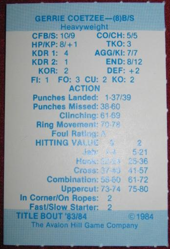 title bout boxing cards 1983-84