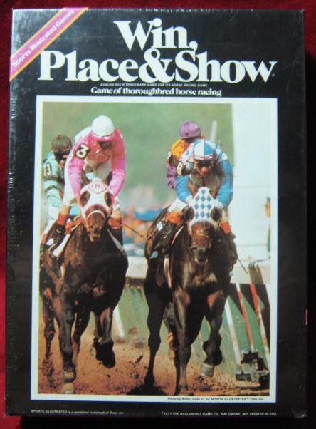 Avalon Hill Win Place and Show game box 1977
