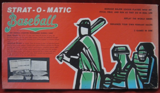strat-o-matic baseball game box 1973