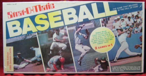 strat-o-matic baseball game box 1985