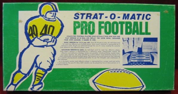 strat-o-matic football game box 1975