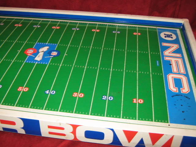 tudor electric football game super bowl 5 field close-up 2