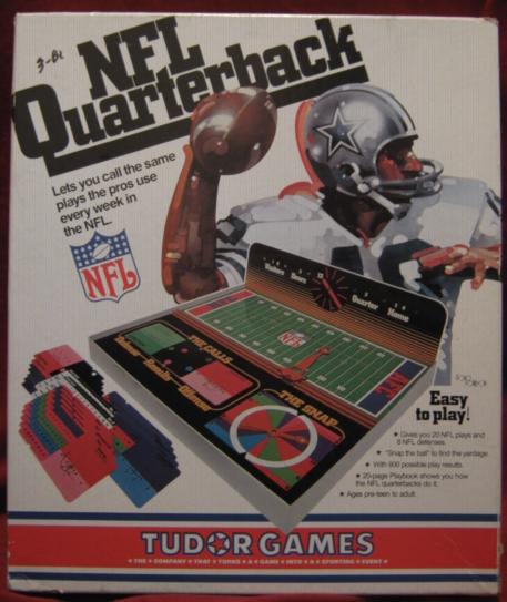 tudor nfl quarterback football game box 1977
