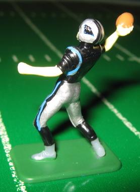 tudor electric football quarterback figure carolina panthers dark