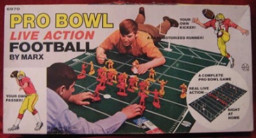 marx all pro live action football board game