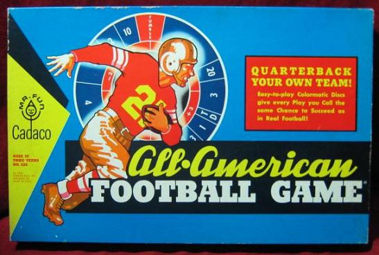Cadaco All American Football Game box 1962