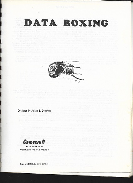 gamecraft data boxing parts 1976