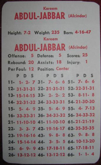 apba basketball game card 1975-76