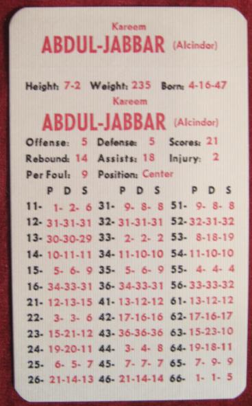 apba basketball game card 1979-80