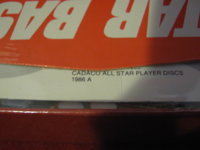Cadaco All Star Baseball Game Card 1986