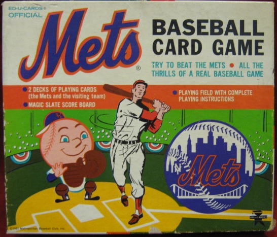 ed-u-cards New York Mets baseball game box 1961