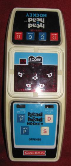 coleco head to head hockey handheld electronic game console front