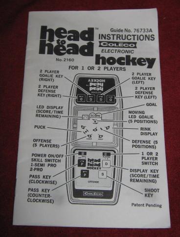 coleco head to head hockey handheld electronic game parts