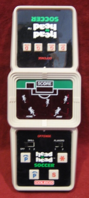 coleco head to head soccer handheld electronic game console front