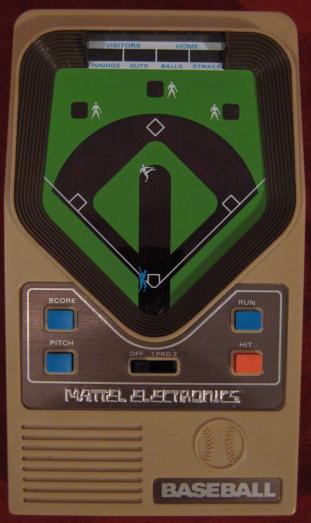 mattel baseball handheld electronic game console front