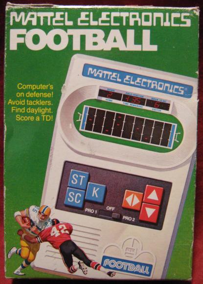 mattel football handheld electronic game box front