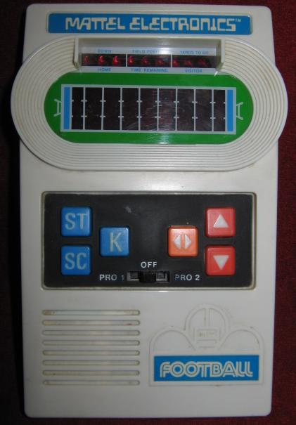 mattel football handheld electronic game console front