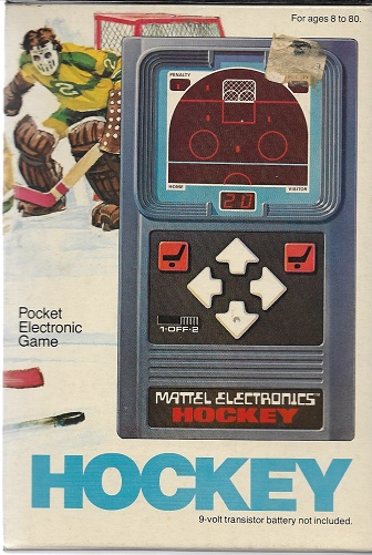 mattel HOCKEY handheld electronic game box front