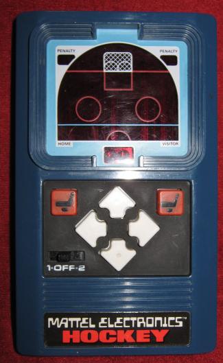 mattel hockey handheld electronic game console front