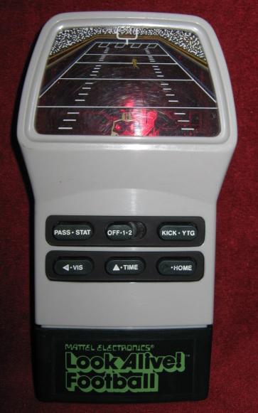 mattel look alive football handheld electronic game console front