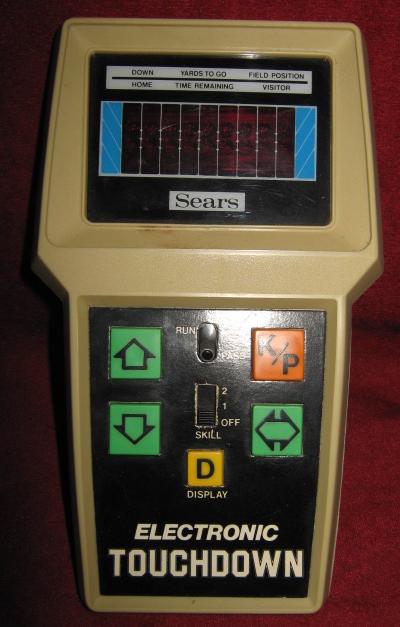 sears touchdown handheld electronic game console front