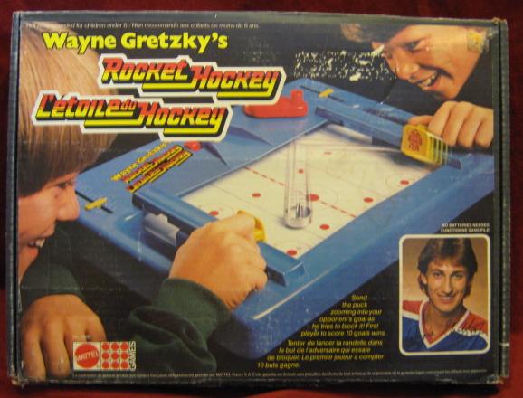 mattel rocket hockey game box 1979 gretzky